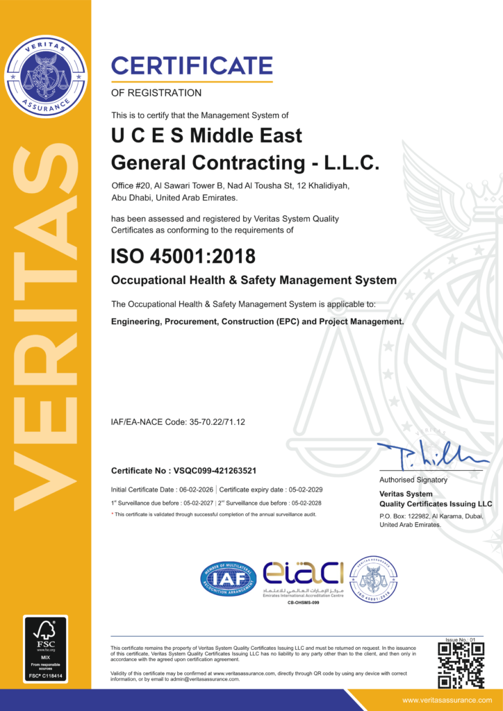 ISOs U C E S Middle East General Contracting - L.L.C._ EIAC_Cert_3