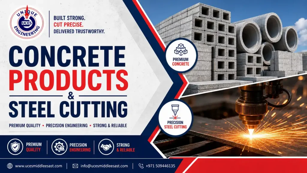 Precast Concrete, Concrete Products & Steel Fabrication Supplier in the UAE